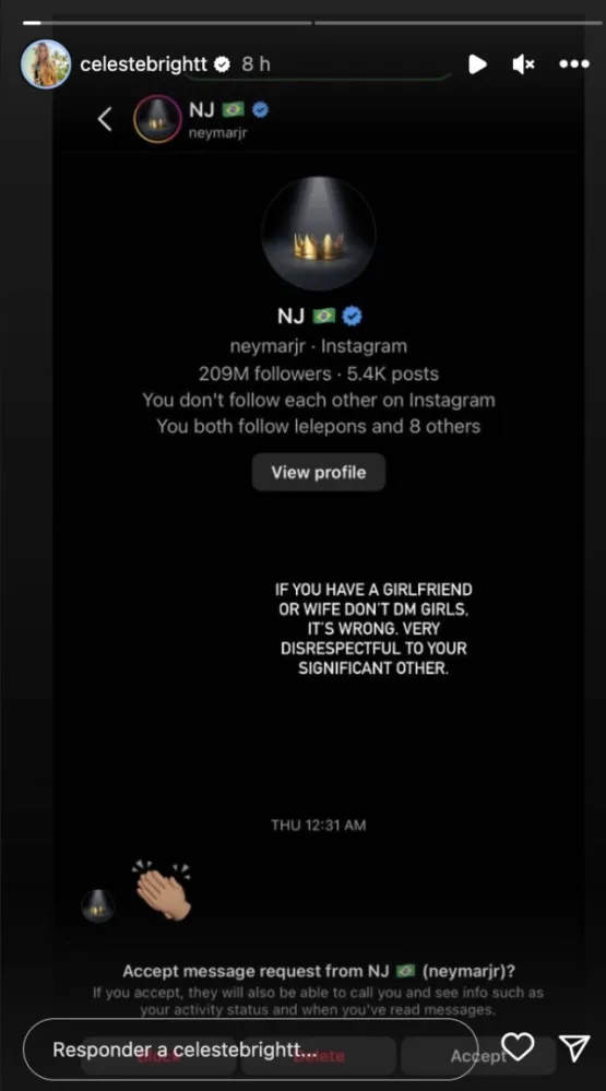 Neymar é exposto por mais uma mulher a quem enviou mensagem