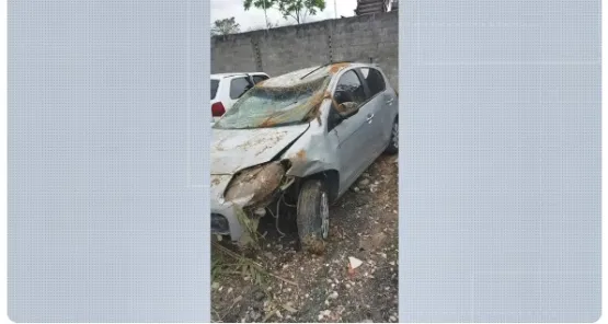 Casal é sequestrado e mulher morre após suspeito capotar e carro cair em córrego