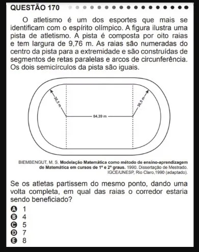 Por que cada um sai de um ponto diferente no atletismo?