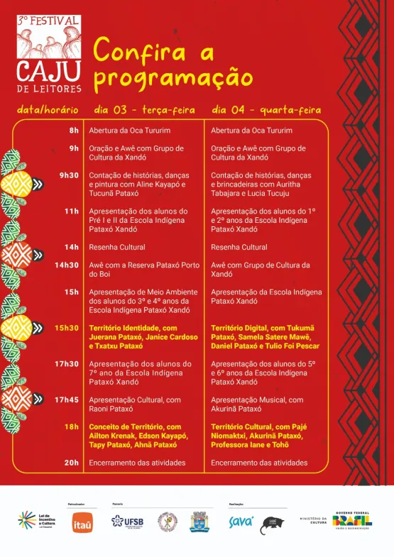 Formação em Literaturas Indígenas reúne professores e estudantes no Centro de Cultura de Porto Seguro Formação em Literaturas Indígenas reúne professores e estudantes no Centro de Cultura de Porto Seguro