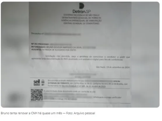 Motorista vai ao Detran renovar a CNH e descobre que está 'morto' há quase 10 anos