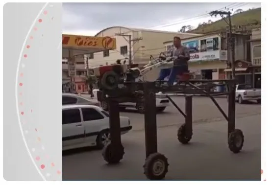 Engenheiro cria trator diferente e ganha apelido de 'Mad Max capixaba'