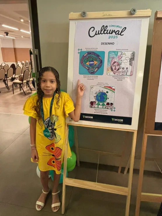 Aluna de escola municipal de Linhares é finalista do Concurso Cultural Sicoob 2025 Aluna de escola municipal de Linhares é finalista do Concurso Cultural Sicoob 2025