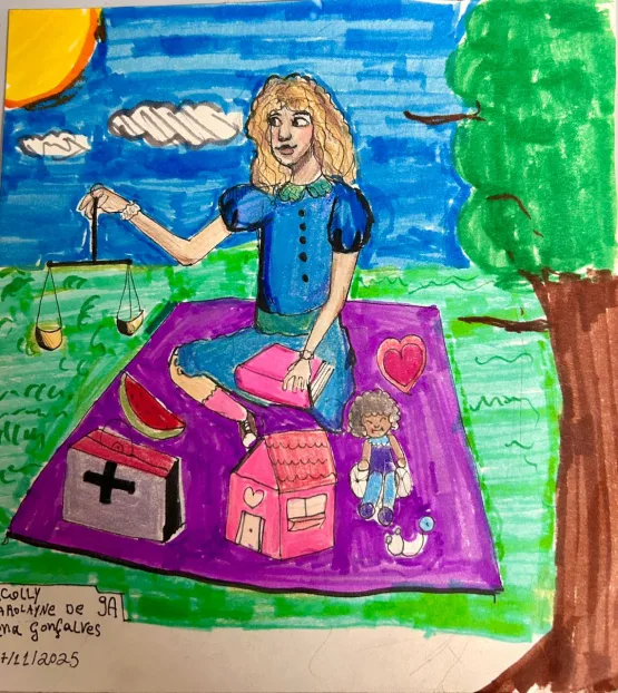 Alunos de escola pública de Vitória abrem mostra com desenhos inspirados nos direitos da criança