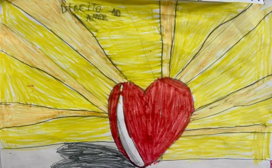 Alunos de escola pública de Vitória abrem mostra com desenhos inspirados nos direitos da criança