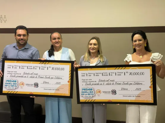 Três escolas de Pinheiros recebem prêmio estadual de educação