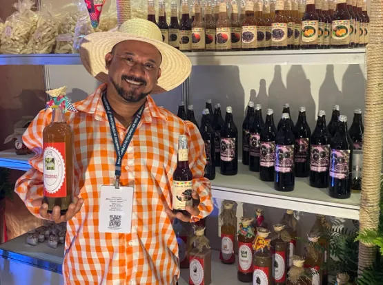 Balneário, licores e culinária típica ganharam espaço no estande de Mucurici