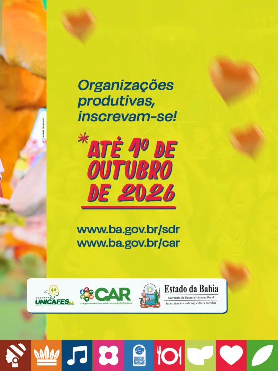 Aberta seleção de organizações produtivas para representar os Territórios de Identidade na 17ª Feira Baiana da Agricultura Familiar