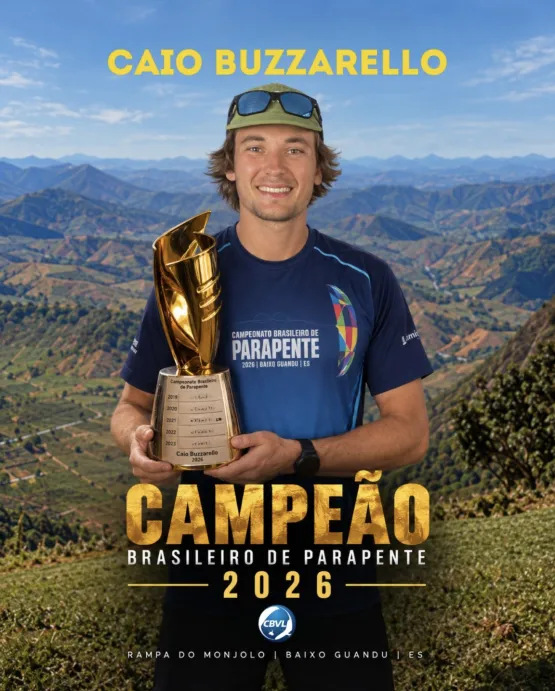 Emoção marca a conquista de novo campeão brasileiro de parapente, na Rampa do Monjolo Emoção marca a conquista de novo campeão brasileiro de parapente, na Rampa do Monjolo