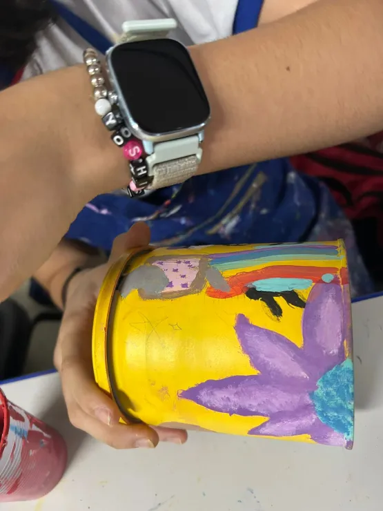 Alunos de escola pública de Vitória abrem mostra de pinturas no Tribunal de Justiça do ES