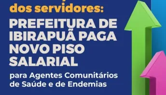 Agentes de saúde de Ibirapuã recebem salário reajustado conforme novo piso nacional