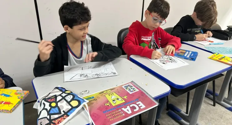 Alunos de escola pública de Vitória abrem mostra com desenhos inspirados nos direitos da criança