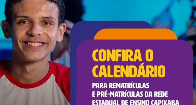 Alunos já matriculados já podem fazer sua Rematrícula na Rede Estadual de ensino no ES