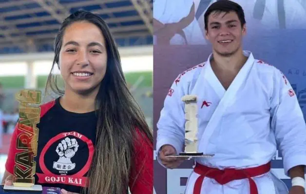 Ana Carolina e Bruno Conde conquistam ouro no Campeonato Estadual de Karatê