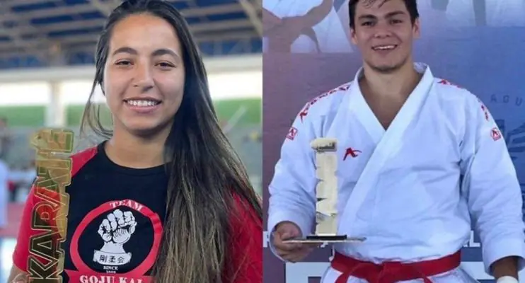 Ana Carolina e Bruno Conde conquistam ouro no Campeonato Estadual de Karatê