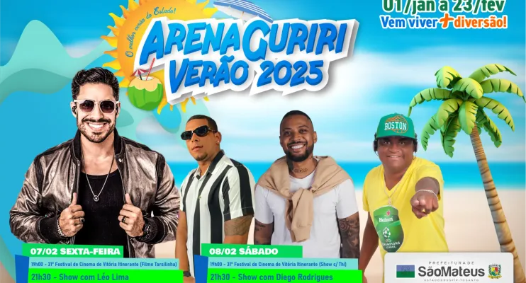 Arena Guriri recebe programação cultural e de lazer no fim de semana