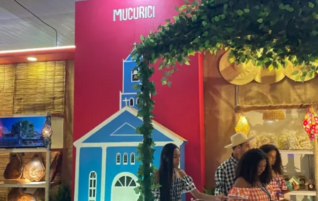 Balneário, licores e culinária típica ganharam espaço no estande de Mucurici na Feira dos Municípios