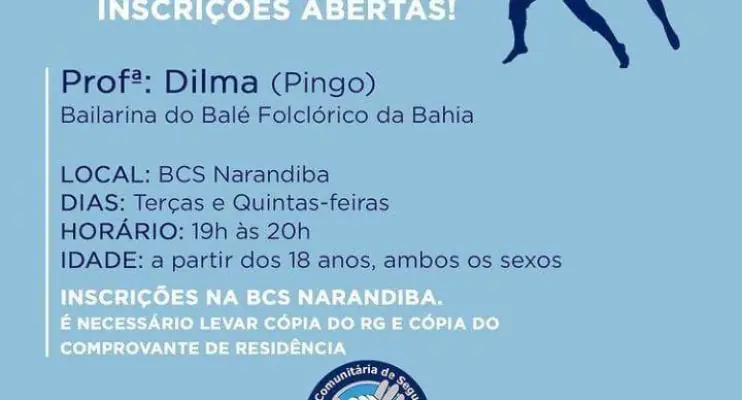 Bcs Narandiba abre inscrições para aulas de ritmos