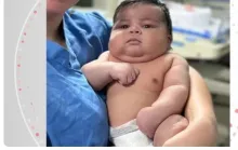 Bebê de 6,5kg nasce de parto normal, mesmo com cesárea indicada no ES; secretaria apura 