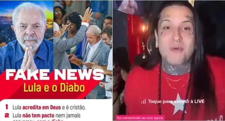Campanha do PT reage a fake news que incendiou redes bolsonaristas ligando Lula ao satanismo