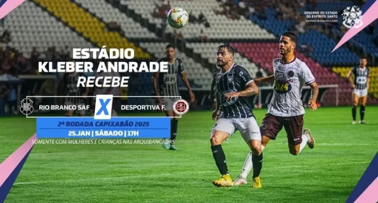Campeonato Capixaba tem confronto entre Rio Branco e Desportiva no Kleber Andrade