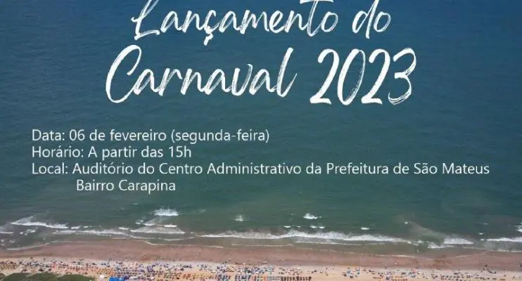 Carnaval 2023 de São Mateus: Programação oficial será anunciada na segunda-feira 