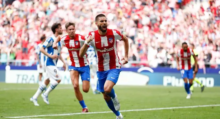 Carrasco faz nos acréscimos e salva Atlético de Madrid de tropeço contra Espanyol