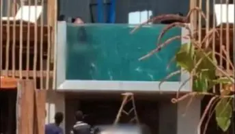 Casal é flagrado fazendo sexo em piscina transparente de pousada em TO