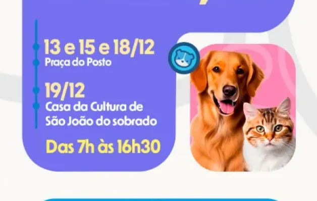 Castração gratuita de pets começa neste sábado em Pinheiros