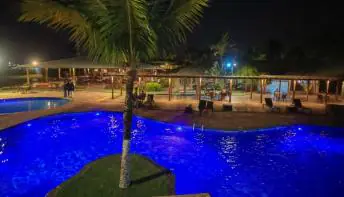 Cenário paradisíaco para o espetáculo da virada do ano