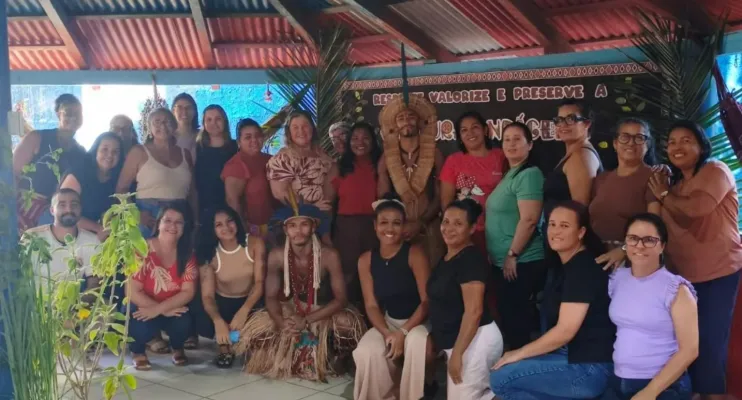 Cmei de Vila do Riacho realiza ação sobre culturas indígenas em Aracruz