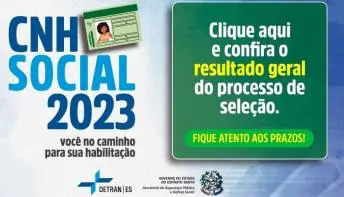 Detran|ES divulga lista dos 3.500 selecionados na 1º fase do CNH Social 2023