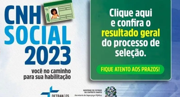 Detran|ES divulga lista dos 3.500 selecionados na 1º fase do CNH Social 2023