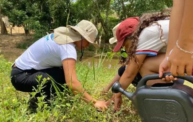 Com foco na revitalização de mata ciliar, projeto promove plantio de mudas na Bahia