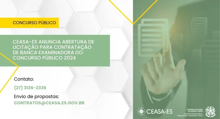 Ceasa-ES anuncia abertura de licitação para contratação de banca examinadora