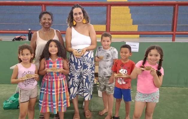 Cultura africana é apresentada a crianças em evento pedagógico em Nova Venécia