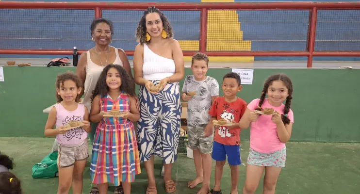 Cultura africana é apresentada a crianças em evento pedagógico em Nova Venécia