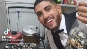 Dentista viraliza ao levar comida japonesa da festa de formatura para casa: 'Foi no final'