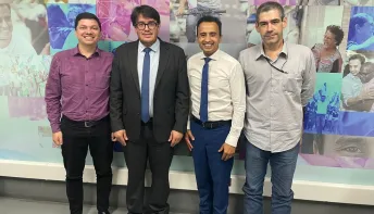 Deputado Lucas Scaramussa recebe o presidente da Amunes prefeito de Ibatiba, Luciano Pingo