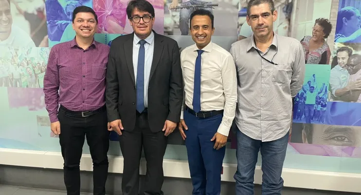 Deputado Lucas Scaramussa recebe o presidente da Amunes prefeito de Ibatiba, Luciano Pingo