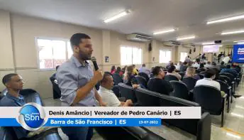Durante audiência pública do Orçamento Estadual em Barra de São Francisco, vereador de Pedro Canário pede inclusão de barragem