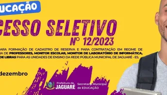 Educação realiza processo seletivo para cadastro de reserva em Jaguaré