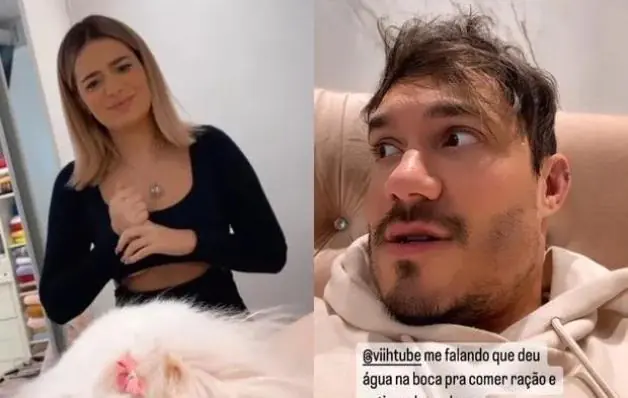  Eliezer diz que um dos primeiros desejos de Viih foi petisco para cachorro: 'Coitado do meu filho'