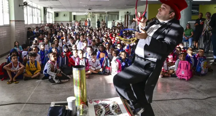 Entusiasmo e diversão marcam a volta às aulas na Emef TI Eunice Pereira Silveira