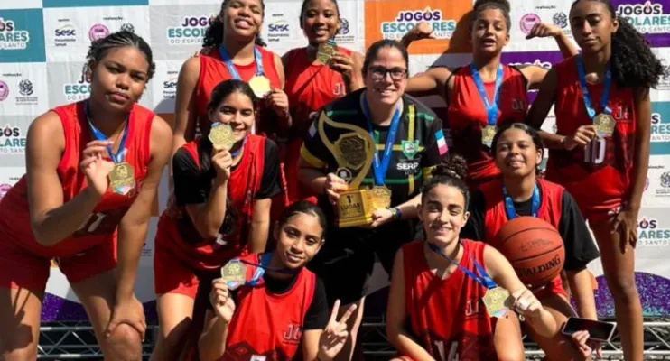 Equipe de basquete da Serra garante vaga no Campeonato Brasileiro Escolar
