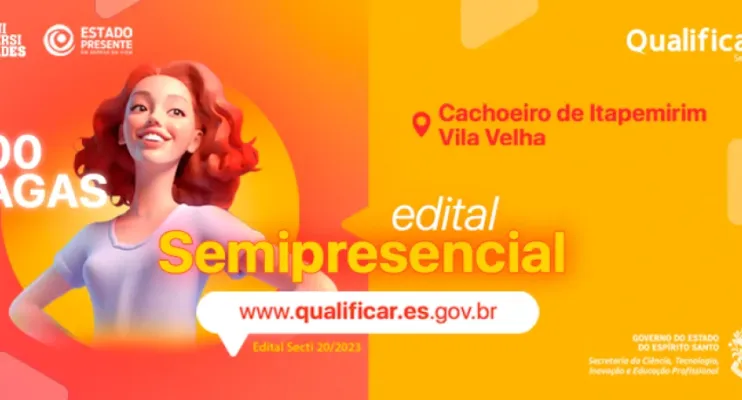 ES disponibiliza uma oferta de 200 vagas em cursos de ensino semipresencial.