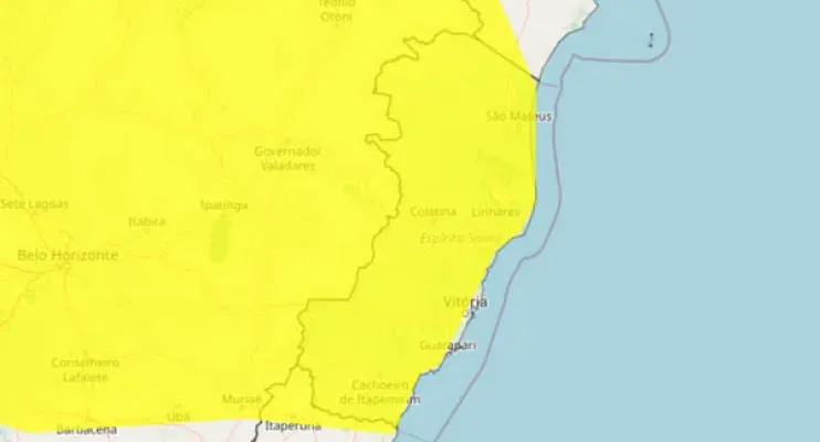 Espírito Santo recebe alerta de perigo para tempestade, vento e granizo