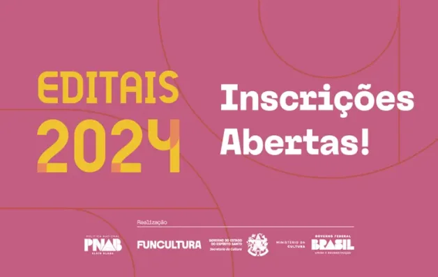 Estão abertas inscrições para os Editais da Cultura 2024