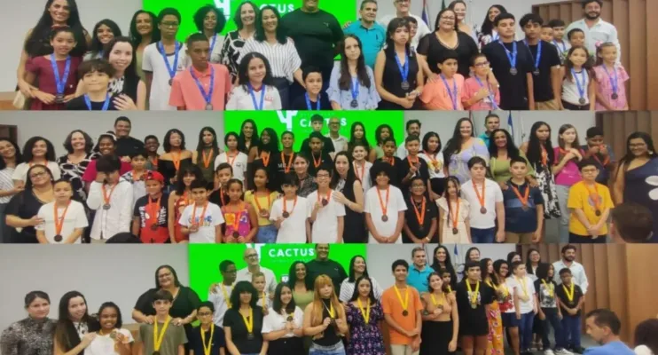 Estudantes  de Aracruz recebem medalhas da Olimpíada Cactus
