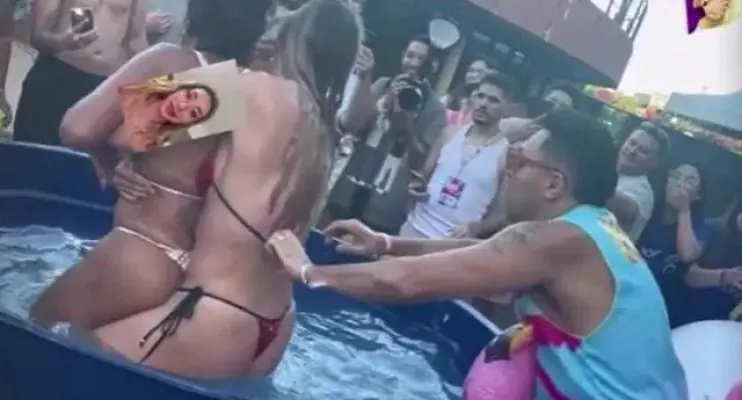 Expulso da Farofa da Gkay, Tirullipa puxou biquíni de várias convidadas